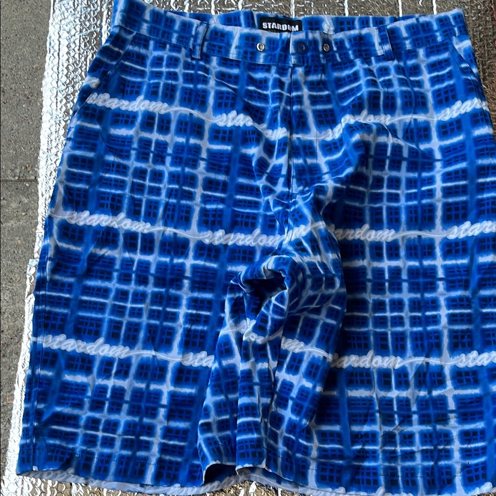 Stardom Blue Plaid Shorts